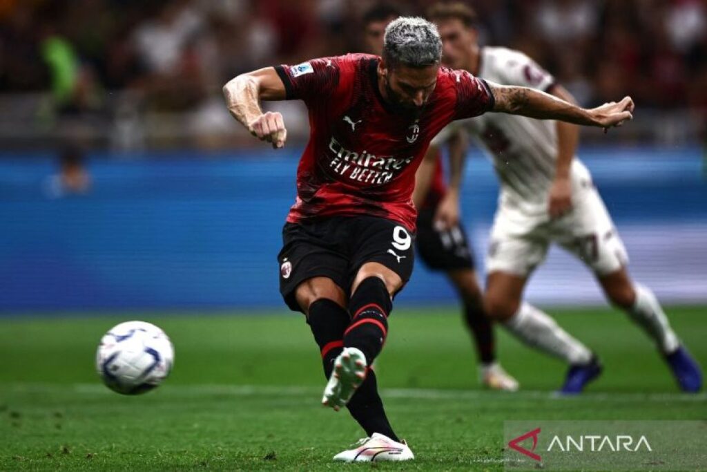 Dua penalti Giroud warnai kemenangan 4-1 AC Milan atas Torino