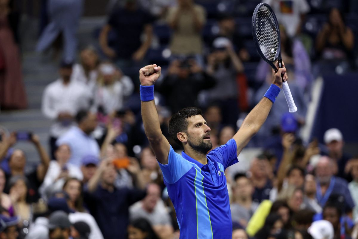 Djokovic melaju ke babak 16 besar US Open setelah drama lima set