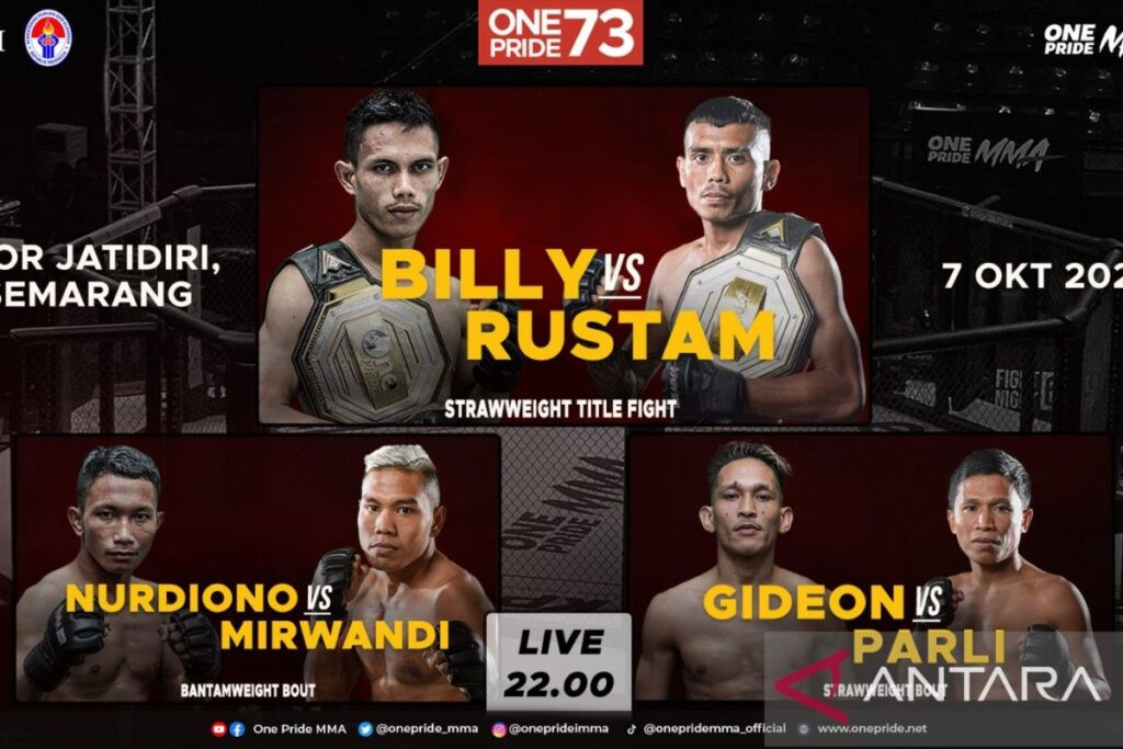 20 pertandingan One Pride MMA 73 bakal tersaji di Semarang