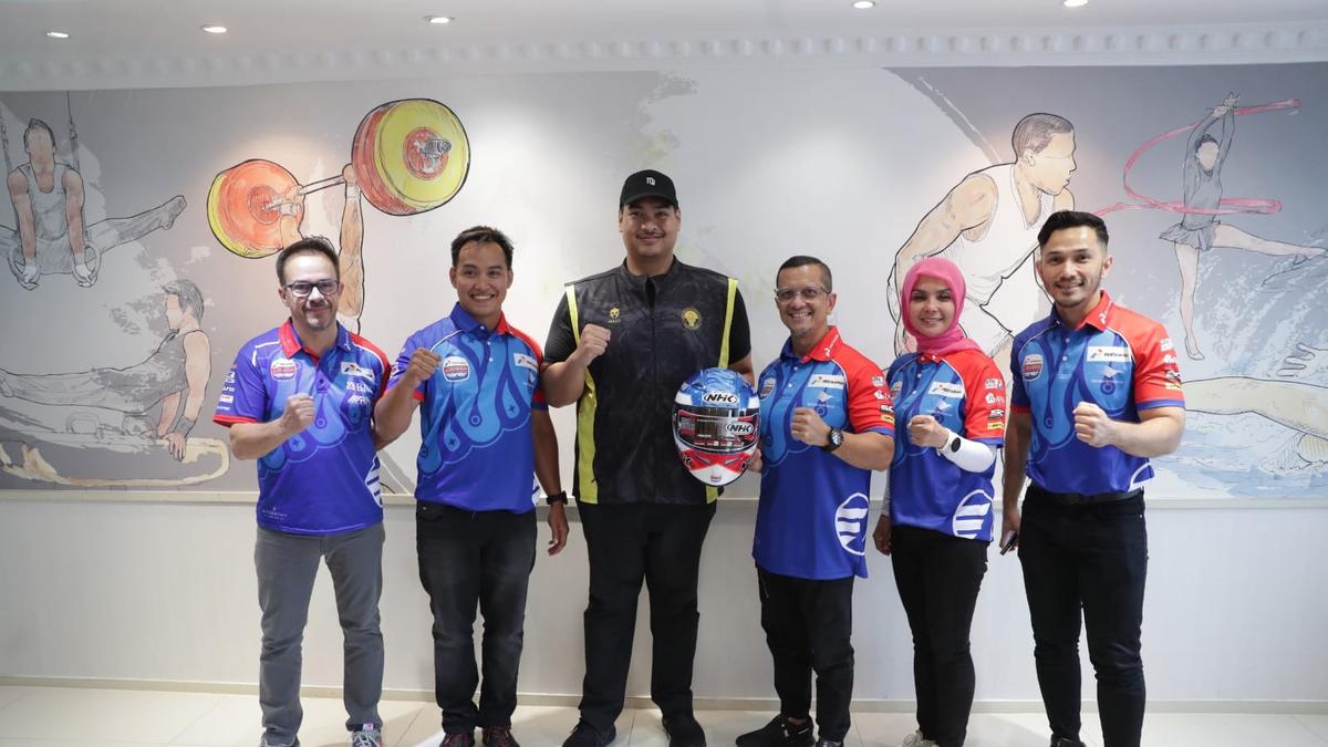 Jelang MotoGP Mandalika, Tim Moto2 Pertamina Mandalika SAG bertemu Menpora