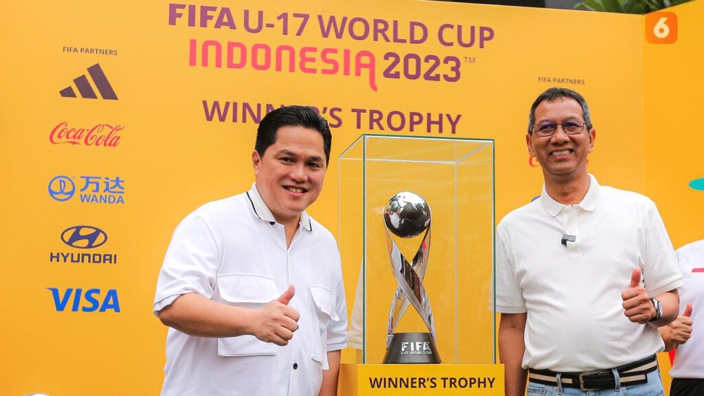 Erick Thohir Ajak Masyarakat Surabaya Ramaikan Pengalaman Trofi Piala Dunia U-17 2023