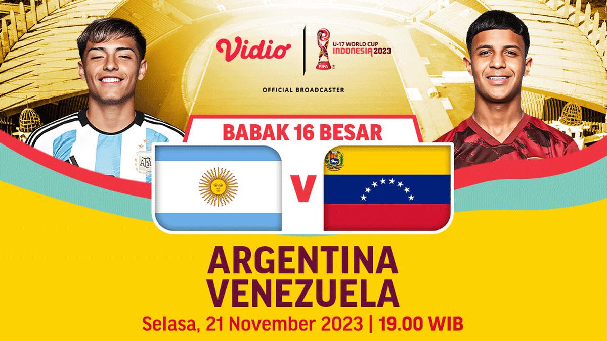 Jadwal dan Live Streaming Argentina U-17 vs Venezuela U-17 di Vidio