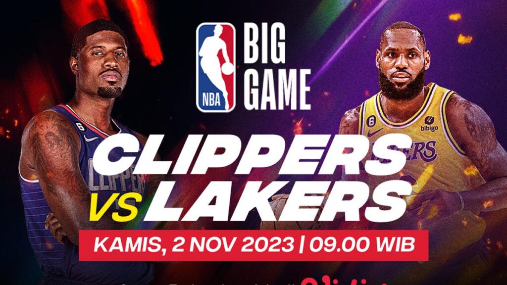 Jadwal dan Live Streaming LA Clippers vs LA Lakers NBA 2023/2024 di Vidio
