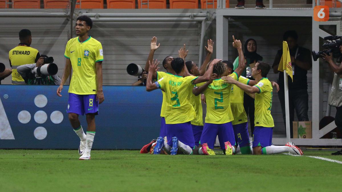 Hasil Piala Dunia U-17 2023 Brasil vs Kaledonia Baru: Selecao Muda Pesta Gol di JIS, Lepas 77 Tembakan dan Menang 9-0