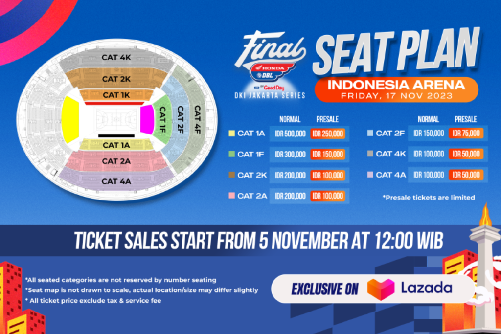 Tiket final DBL DKI Indonesia Arena dijual mulai Rp50 ribu