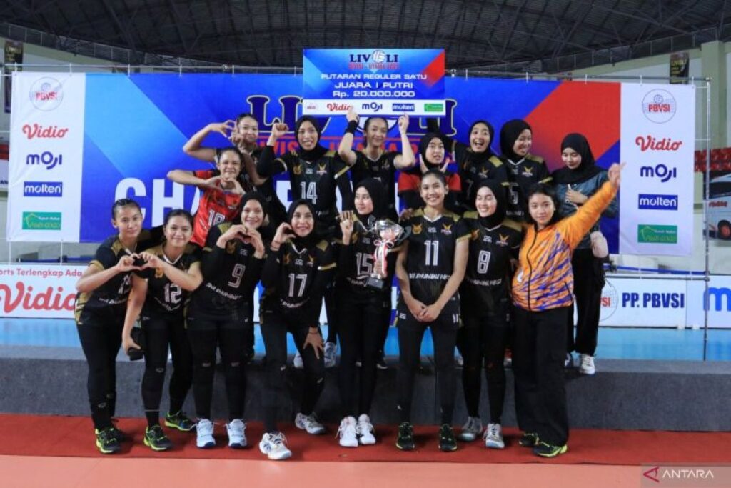 Tim putri TNI Au juara putaran reguler pertama Livoli Divisi Utama