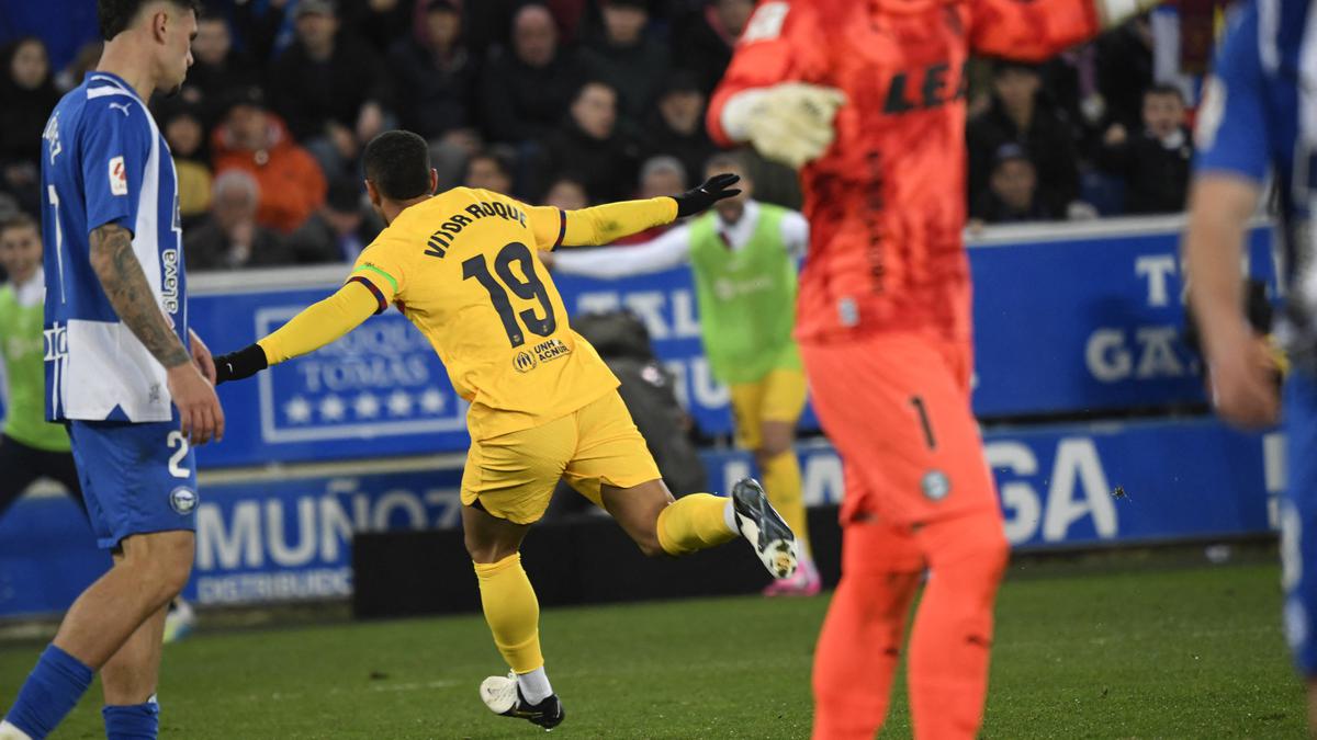 Hasil LaLiga: Vitor Roque Kembali Cetak Gol, Barcelona Menang di Kandang Alaves