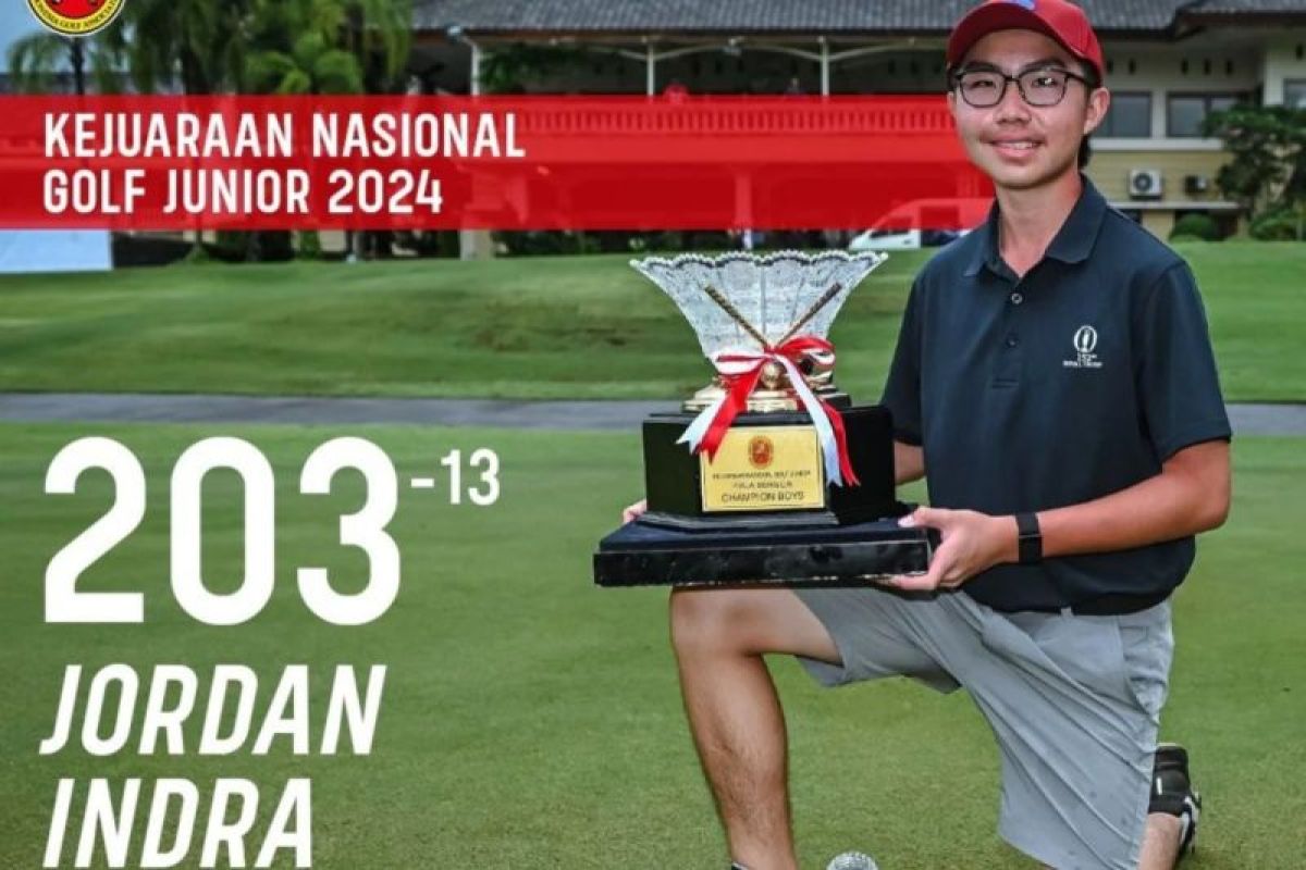 Jordan Indra kembali sabet juara kejurnas golf junior dan cetak rekor