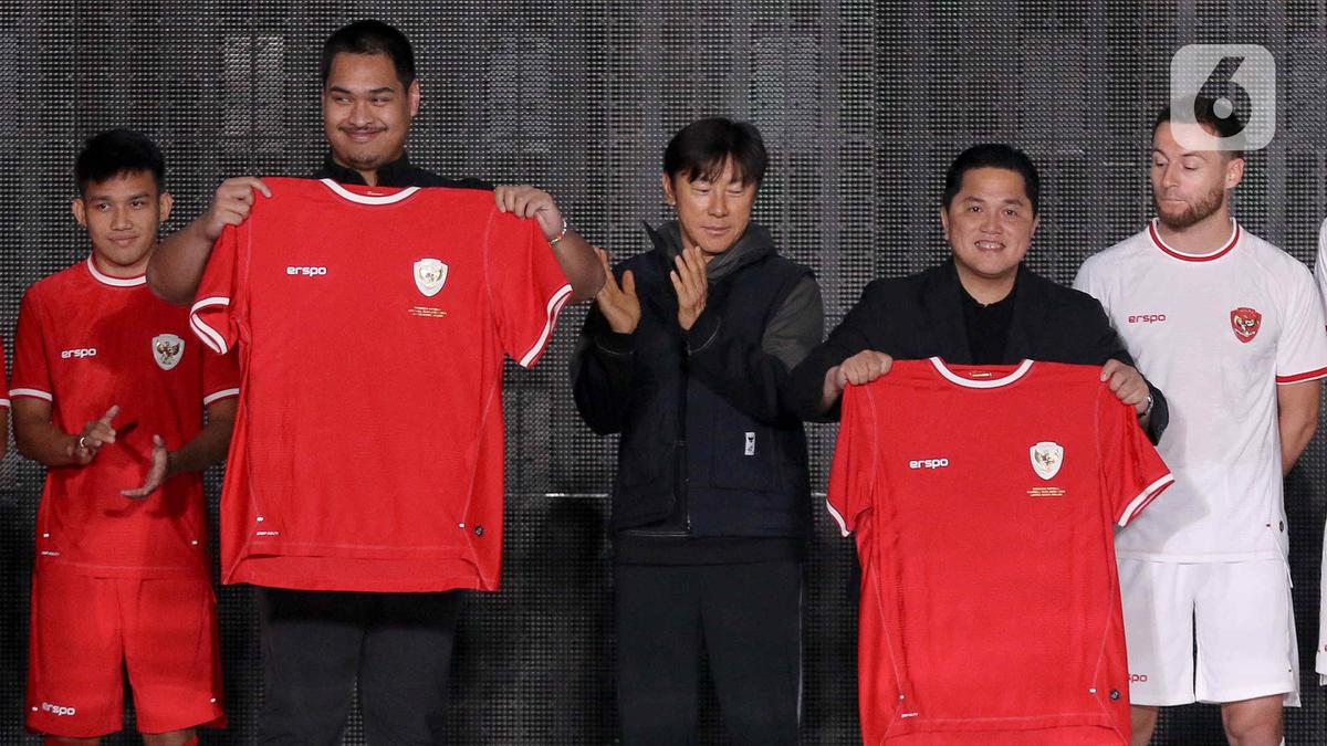 Timnas Indonesia resmi mengenakan jersey baru pada tahun 2024