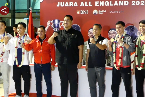 Juara All England Tiba di Indonesia, Menpora mengapresiasi kinerja PBSI